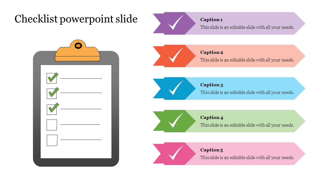 checklist powerpoint slide